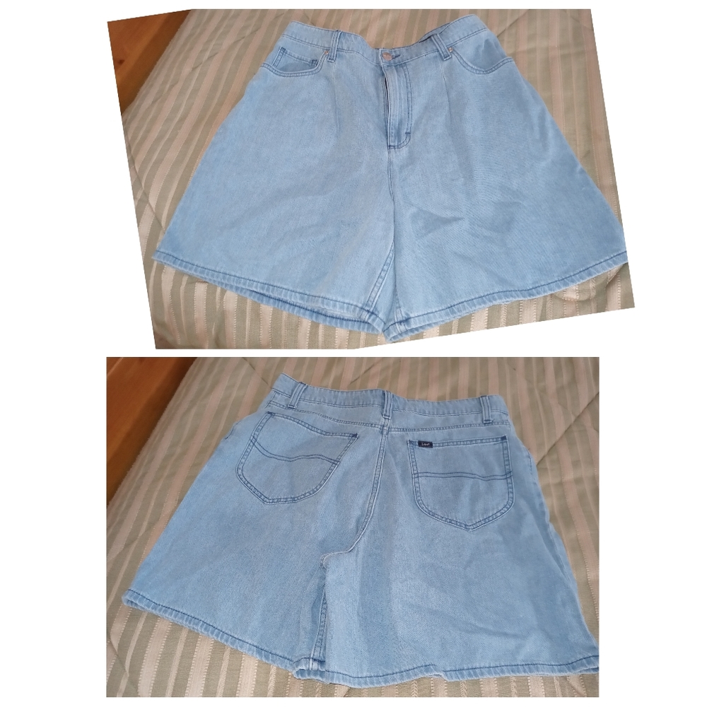 Vintage Granola Girl Y2K 90s Lee Mom Jean Very High Rise Shorts size 32▪ - Picture 7 of 9